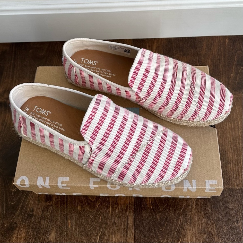 Toms • Deconstructed Alpargate Rope Espadrilles • Red Stripe - Picture 10 of 10